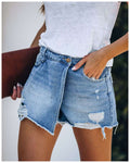 Denim-Hosenrock Damen Asymmetrisch & Trendy – SummerStyle