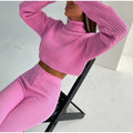 Bauchfreies Lounge-Set mit Rollkragen für Damen – Stacey
