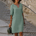 Damen Kleid Bauchformend Elegant Komfort Vielseitig – Virelia
