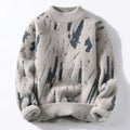 Damen Strickpullover Flauschig Warm Abstrakt Muster – Soraya
