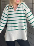 Damen Pullover mit Streifen und bequemer Passform – Lina