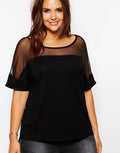 Damen-Mesh-T-Shirt in Übergröße für sommerlichen Komfort – Lara