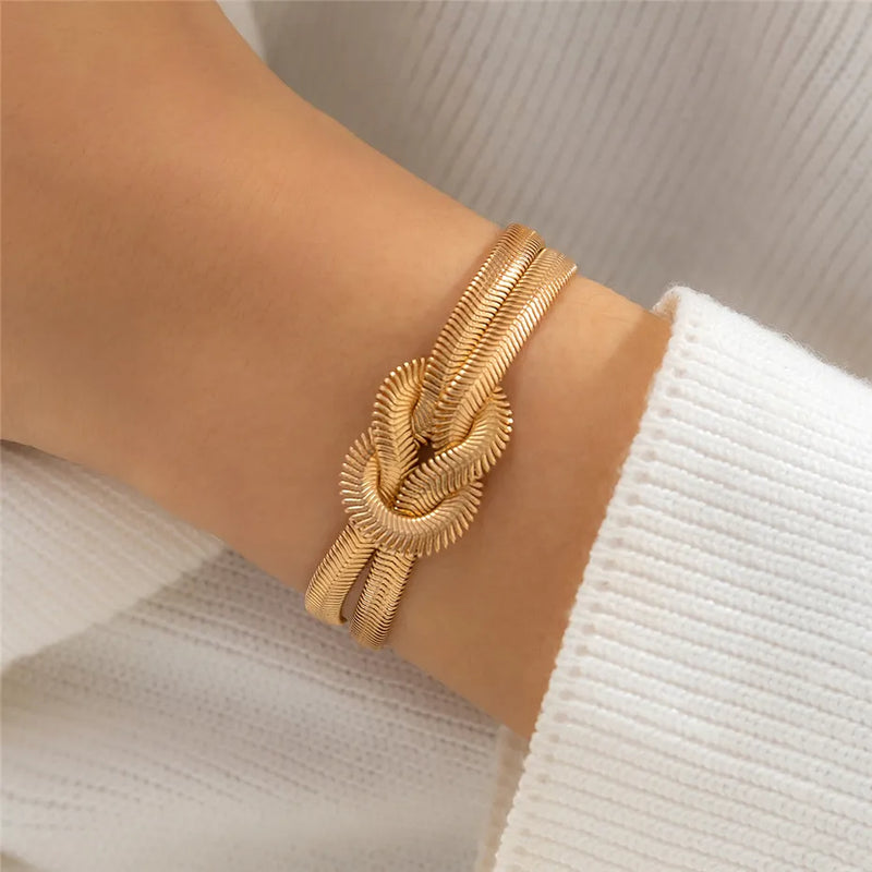 Verstellbares Schlangenkettenarmband im Vintage-Stil – Julia