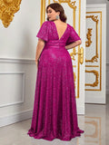 Elegantes Pailletten-Maxikleid in Übergröße für Damen – Sophie