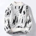 Damen Strickpullover Flauschig Warm Abstrakt Muster – Soraya