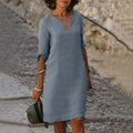 Damen Kleid Bauchformend Elegant Komfort Vielseitig – Virelia