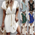 Boho Kleid Damen locker leicht Häkelbesatz Sommer – AmaraBelle