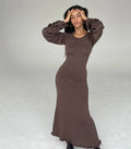 Strick Maxikleid Warm Elegant Locker Winterlook – Noralya