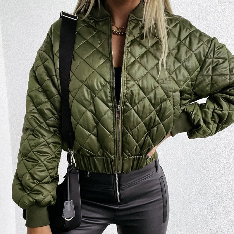 Elegante Übergangsjacke mit Satin-Finish – Alina