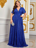 Elegantes Pailletten-Maxikleid in Übergröße für Damen – Sophie