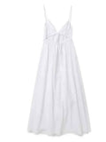 Weißes Midikleid Elegant Luftig Knitterfrei Sommer – Avelina