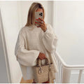 Damen Pullover Warm Weich Oversize Herbst Look – Liliane