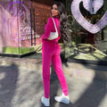 Samt Hausanzug mit Crop Top für Damen – Chaya