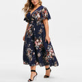 Luftiges Boho-Chiffonkleid in Übergröße für den Sommer – Lena