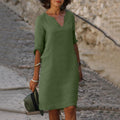Damen Kleid Bauchformend Elegant Komfort Vielseitig – Virelia