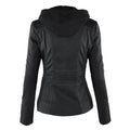Damen Lederjacke mit Kapuze und Thermofutter – Clara