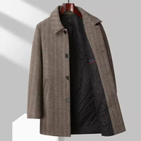Eleganter Herrenmantel mit warmem Futter und modernem Schnitt – Ravion