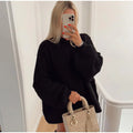 Damen Pullover Warm Weich Oversize Herbst Look – Liliane
