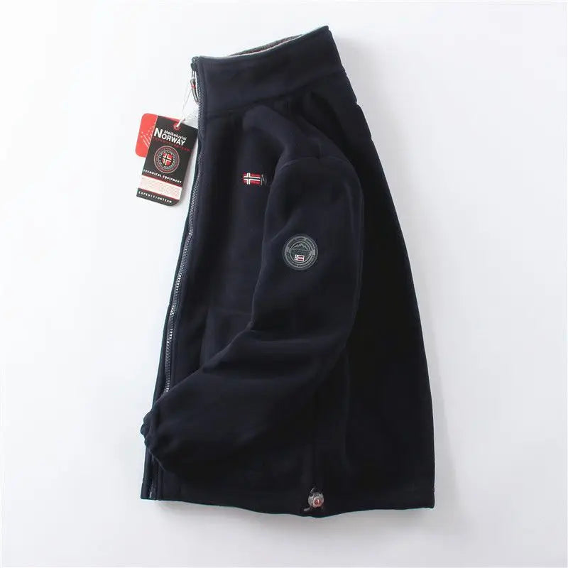 Herren Fleecejacke Warm Weich Reißverschluss Winter – Halvyn