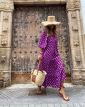 Langes Boho Kleid Damen elegant locker Sommerstil – Elanvia