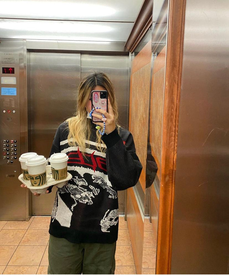 Warmer Oversize Pullover mit einzigartigem Muster – Tobias