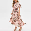 Luftiges Boho-Chiffonkleid in Übergröße für den Sommer – Lena