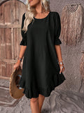 Sommerkleid Damen leicht Rüschen elegant vielseitig – Calista
