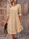 Sommerkleid Damen leicht Rüschen elegant vielseitig – Calista
