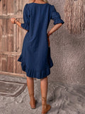 Sommerkleid Damen leicht Rüschen elegant vielseitig – Calista