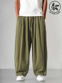Linenhose aus Baumwolle mit elastischem Bund – Hannes