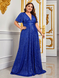 Elegantes Pailletten-Maxikleid in Übergröße für Damen – Sophie