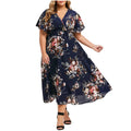 Luftiges Boho-Chiffonkleid in Übergröße für den Sommer – Lena