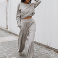 Eleganter Hausanzug aus Rippenstrick für Damen – Mila