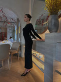 Elegantes Maxikleid mit Spitze und Taillenschnitt – Lorena