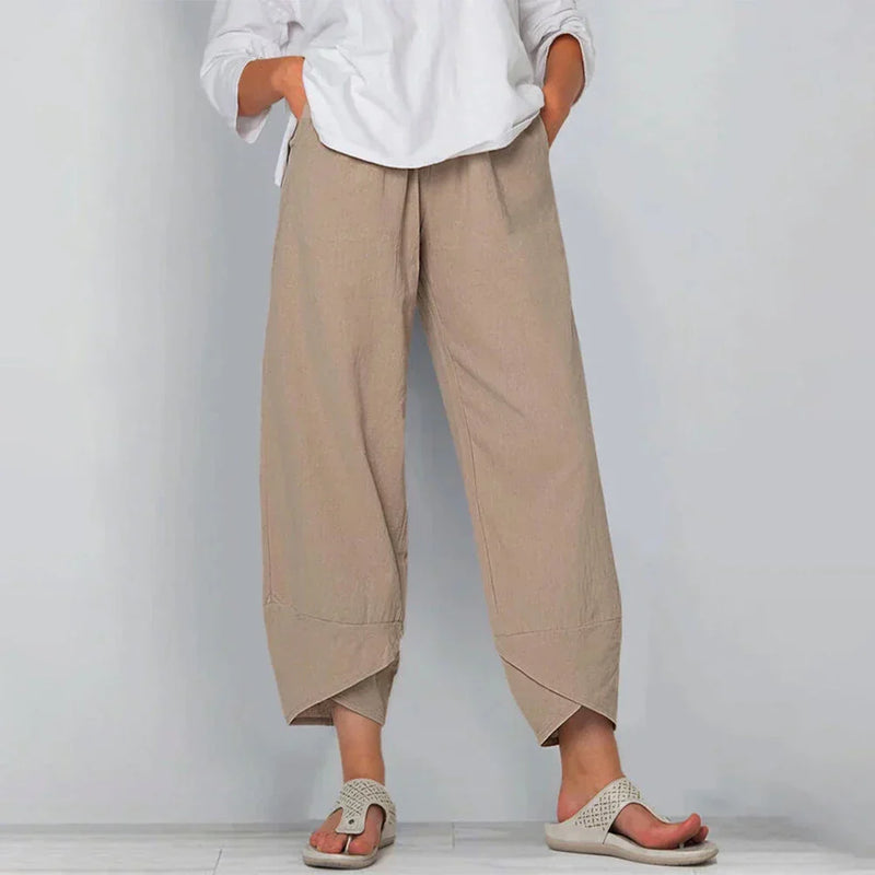 Damen Weit Bein Sommerhose Aus Baumwolle – Matilda