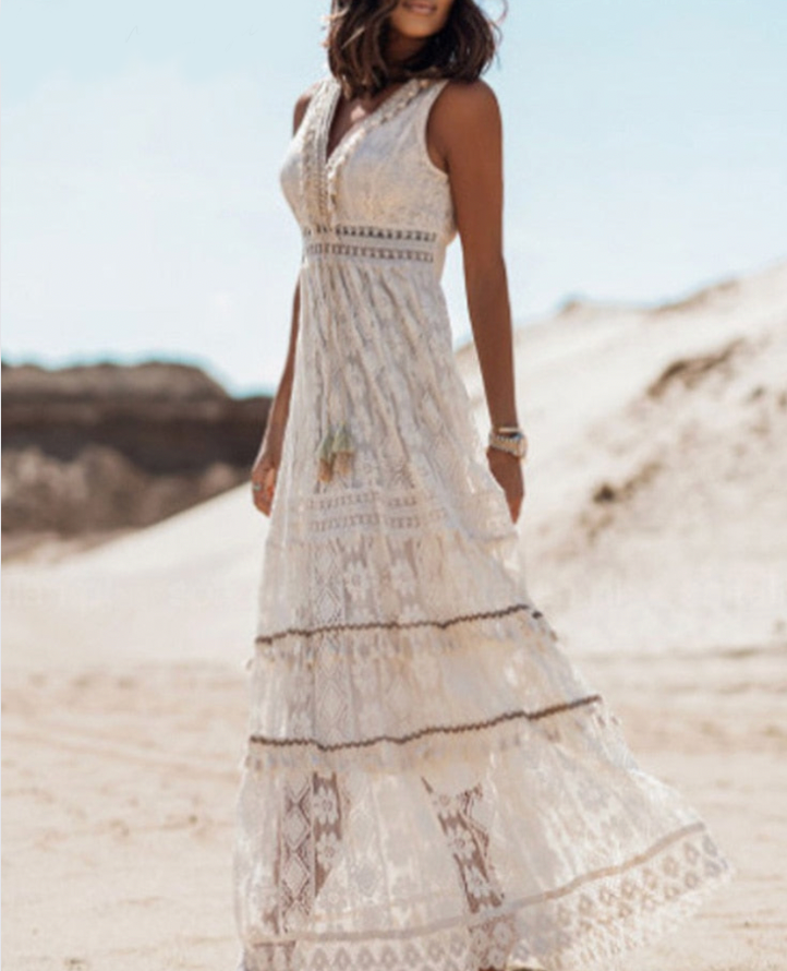 Sommer Maxikleid Damen mit elegantem Design – Alissara
