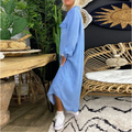 Denim Kleid für Damen mit Knöpfen und Taschen – Marise