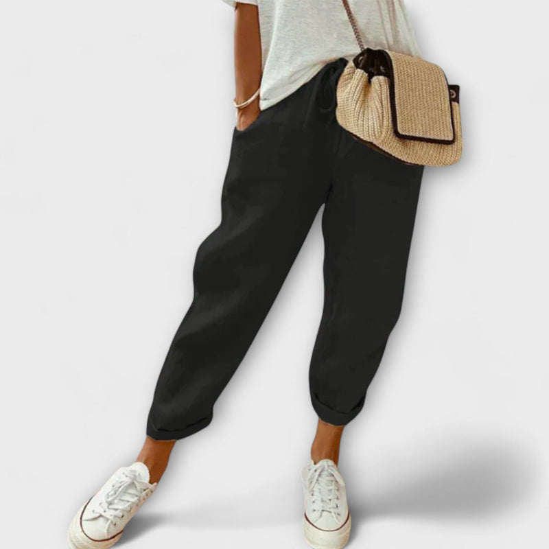 Damen Leinenhose Frühling Leicht Elegant Alltag – Maravelle