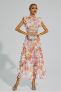 Spitzen Maxikleid Damen elegant luftig Sommerkleid – Marivella