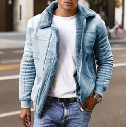 Gefütterte Winterjacke für Herren, warm und stilvoll – Lukas