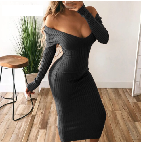 Elegantes Bodycon-Strickkleid für Damen – Lucia