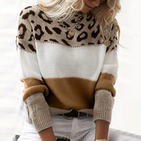 Leopardenpullover Damen Herbst Winter Outfit Trend – Natascha