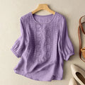 Boho Bluse Damen Bestickt Locker Elegant – Florencea