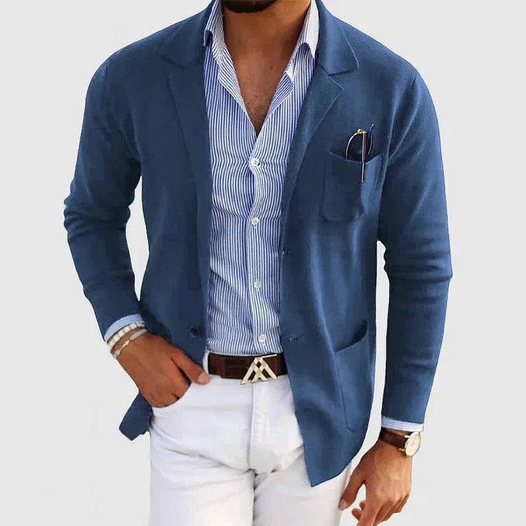 Eleganter Herren-Blazer mit Reverskragen und stilvollen Knopftaschen – Elias