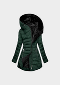 Warme Outdoorjacke mit Kapuze und Teddyfutter – Eliza
