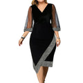 Elegantes Übergrößen-Partykleid mit Glitzer-Details – Aurelia