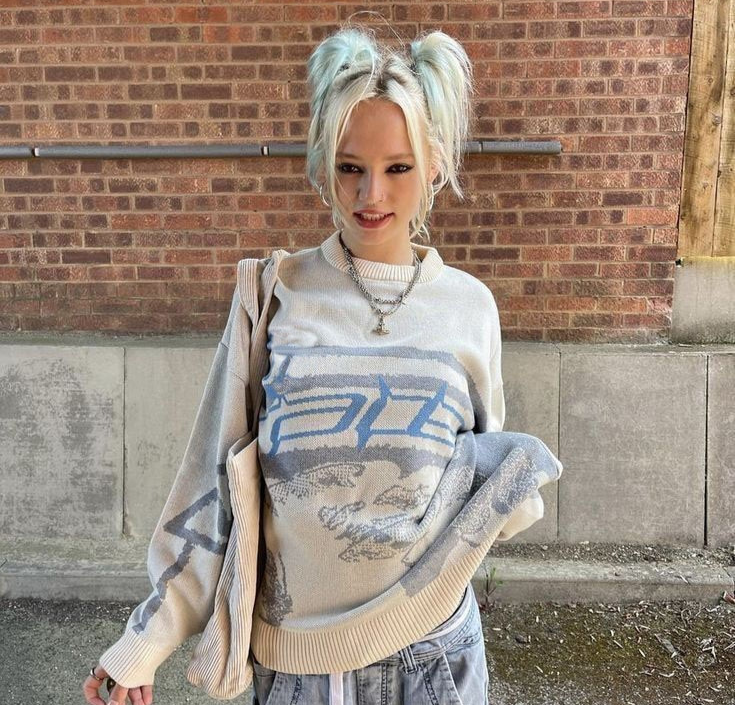 Warmer Oversize Pullover mit einzigartigem Muster – Tobias