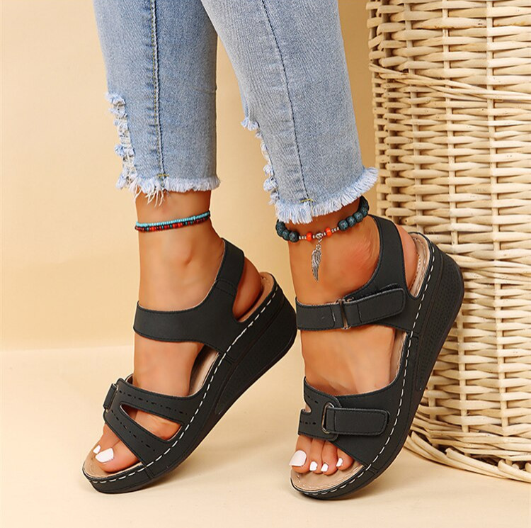 Orthopädische Sandalen mit Klettverschluss & Dämpfung – Sophie