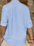 Herren Leinenhemd Sommer Elegant 100% Leinen Look – Salvoro