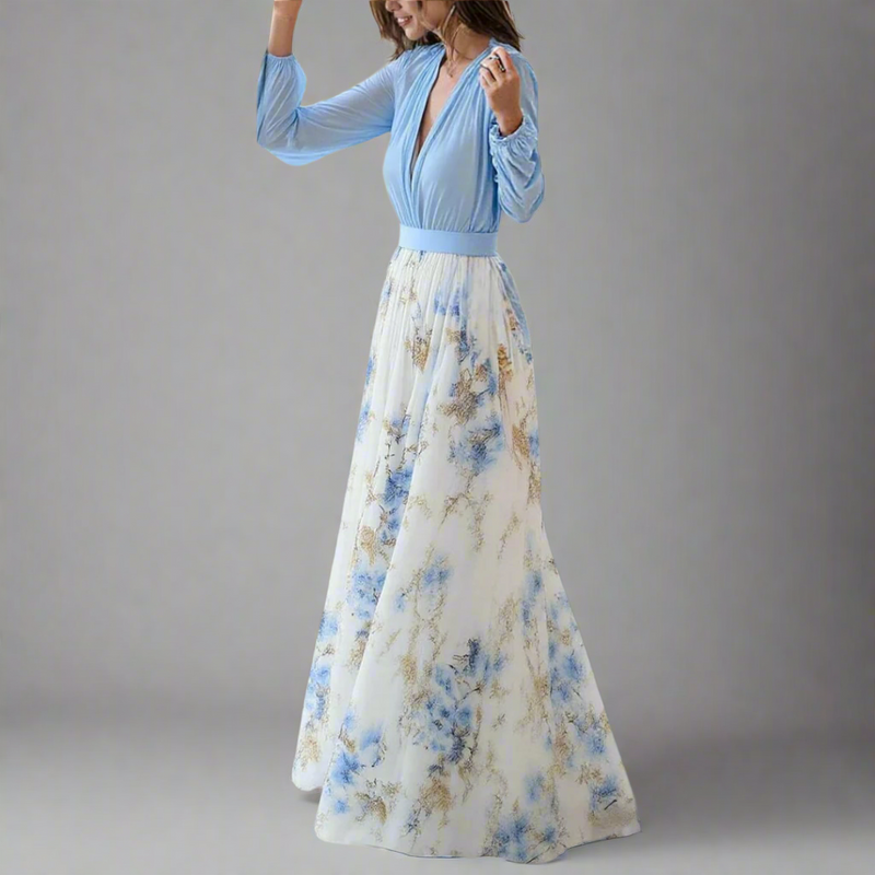 Maxi Kleid Elegant mit Blumenmuster Sommer Look – Anna